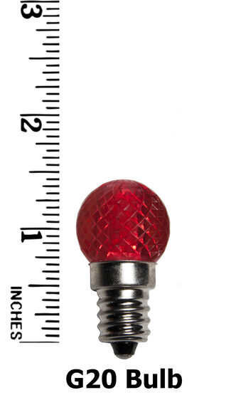 Mini G20 Globe LED Patio Light Bulb, Red 