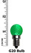 Mini G20 Globe LED Patio Light Bulb, Green 
