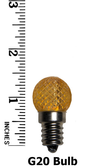 Mini G20 Globe LED Patio Light Bulb, Gold 