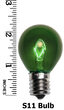 S11 Colored Party Bulbs, Green