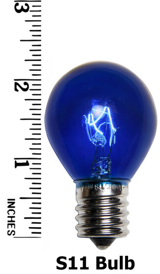 S11 Colored Party Bulbs, Blue