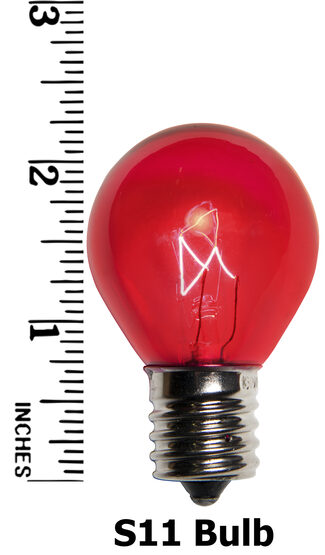 S11 Colored Party Bulbs, Pink