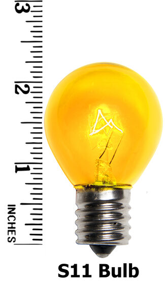 S11 Colored Party Bulbs, Yellow