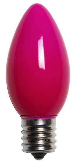 C9 Light Bulb, Pink Opaque