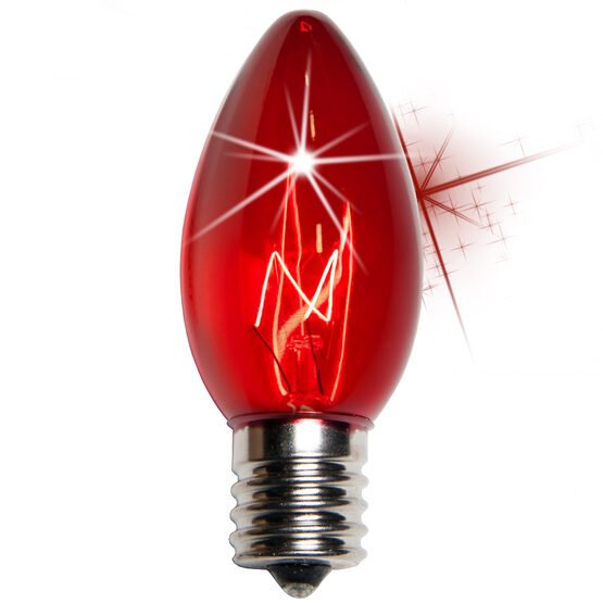 C9 Light Bulb, Red Twinkle