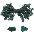 C7 Outdoor Light String, E12 Candelabra Sockets, Green Wire