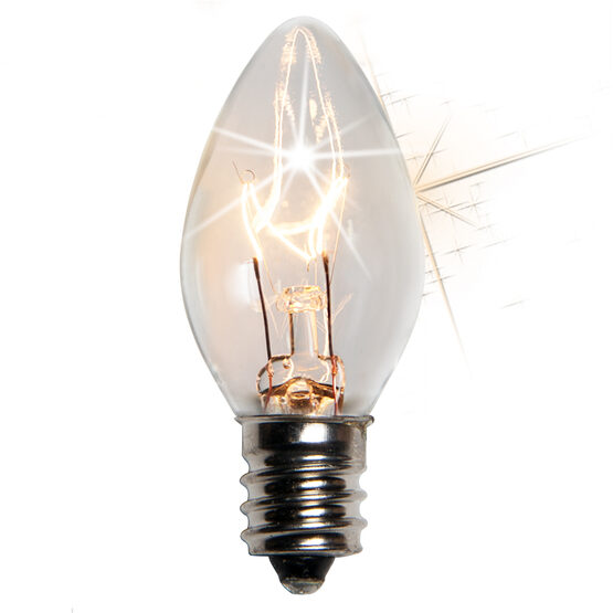 C7 Light Bulb, Clear Twinkle