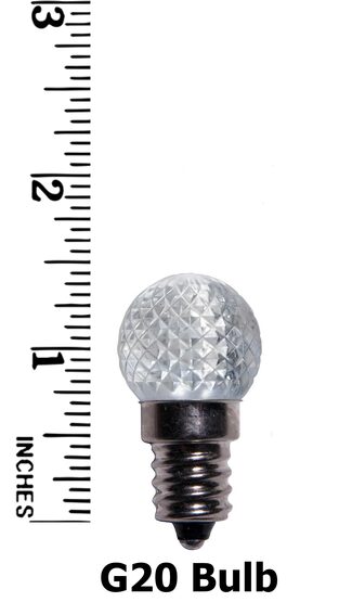 Mini G20 Globe LED Patio Light Bulb, Cool White Twinkle