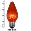 F15 Flame Colored Party Bulbs, Amber