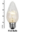 F15 Flame Patio Light Bulbs, Clear