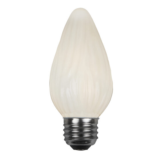 F15 Flame Patio Light Bulbs, White Opaque