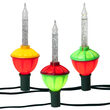 C7 Contemporary Bubble Lights, 7-Light Set, Clear Lamps, Green Wire