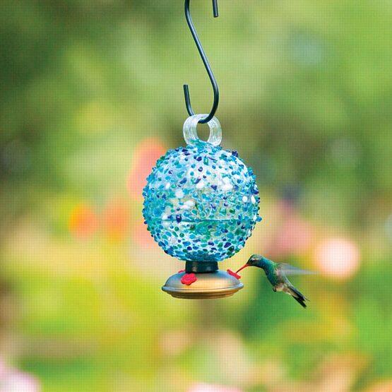 Dew Drop Glass Hummingbird Feeder Yard Envy