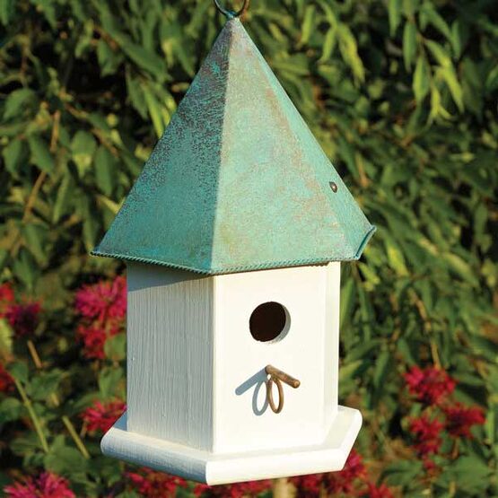 Copper Songbird Hanging Bird House