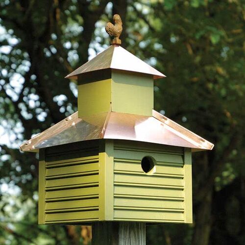 Rusty Rooster Bird House Yard Envy
