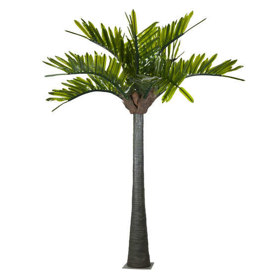 Realistic Commercial LED Lighted Palm Tree with Green Canopy - Yard Envy