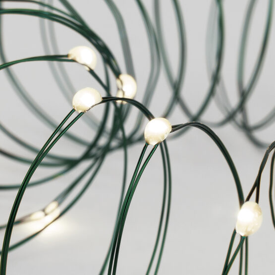 7' LED Fairy Lights, Warm White, Green Wire - Yard Envy