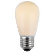 S14 Patio Light Bulbs, White Opaque
