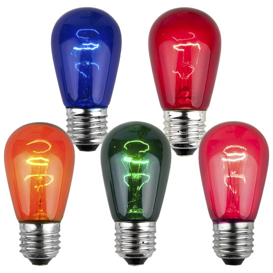 S14 Colored Party Bulbs, Multicolor