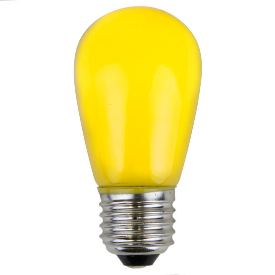 S14 Colored Party Bulbs, Yellow Opaque