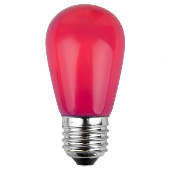 S14 Colored Party Bulbs, Pink Opaque