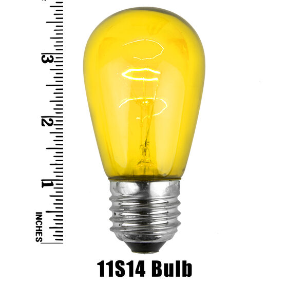 S14 Colored Party Bulbs, Yellow
