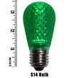 S14 T50 LED Patio Light Bulb, Green 