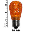 S14 T50 LED Patio Light Bulb, Amber / Orange 
