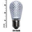 S14 T50 LED Patio Light Bulb, Cool White 