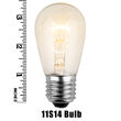 S14 Patio Light Bulbs, Clear