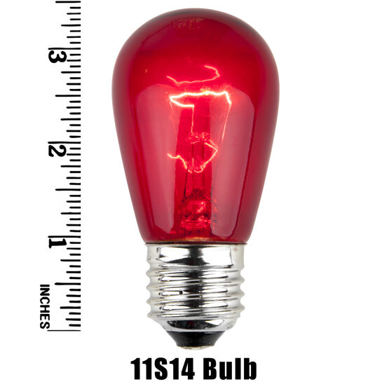 S14 Colored Party Bulbs, Red