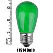 S14 Colored Party Bulbs, Green Opaque