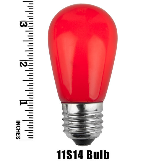 S14 Colored Party Bulbs, Red Opaque