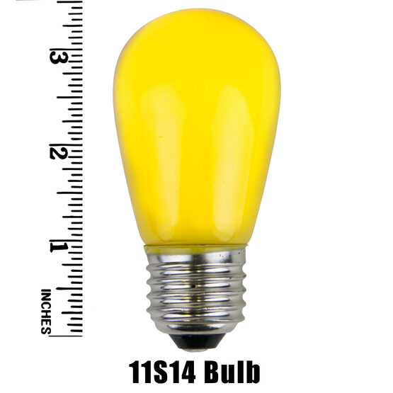 S14 Colored Party Bulbs, Yellow Opaque