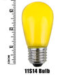 S14 Colored Party Bulbs, Yellow Opaque