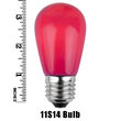 S14 Colored Party Bulbs, Pink Opaque