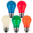 A15 Colored Party Bulbs, Multicolor Opaque