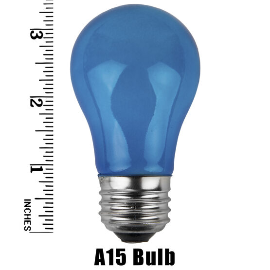 A15 Colored Party Bulbs, Multicolor Opaque