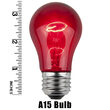 A15 Colored Party Bulbs, Red