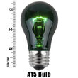 A15 Colored Party Bulbs, Green