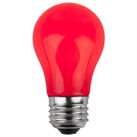 A15 Colored Party Bulbs, Red Opaque