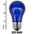 A15 Colored Party Bulbs, Blue