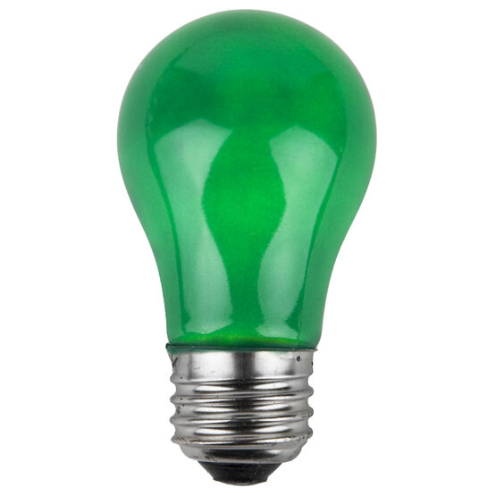 A15 Colored Party Bulbs, Green Opaque