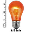 A15 Colored Party Bulbs, Amber