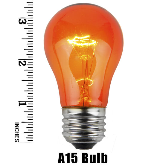 A15 Colored Party Bulbs, Amber