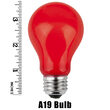 A19 Colored Party Bulbs, Multicolor Opaque