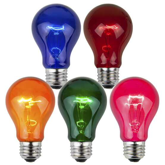 A19 Colored Party Bulbs, Multicolor