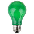A19 Colored Party Bulbs, Green Opaque