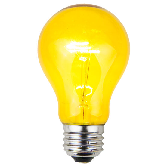 A19 Colored Party Bulbs, Yellow