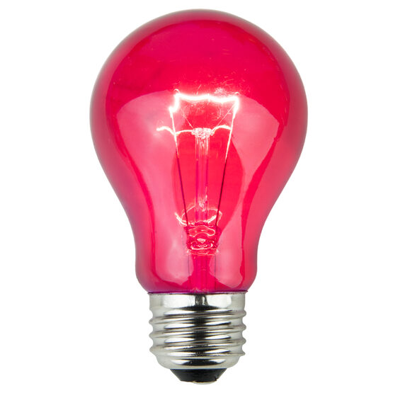 A19 Colored Party Bulbs, Pink